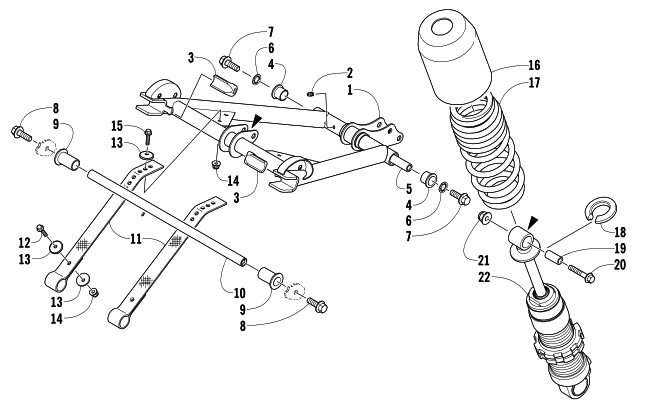 Parts Diagram for Arctic Cat 2013 F 1100 SNO PRO SNOWMOBILE REAR SUSPENSION FRONT ARM ASSEMBLY