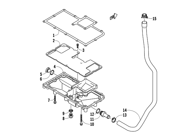 Parts Diagram for Arctic Cat 2013 XF 1100 LXR SNOWMOBILE OIL PAN ASSEMBLY