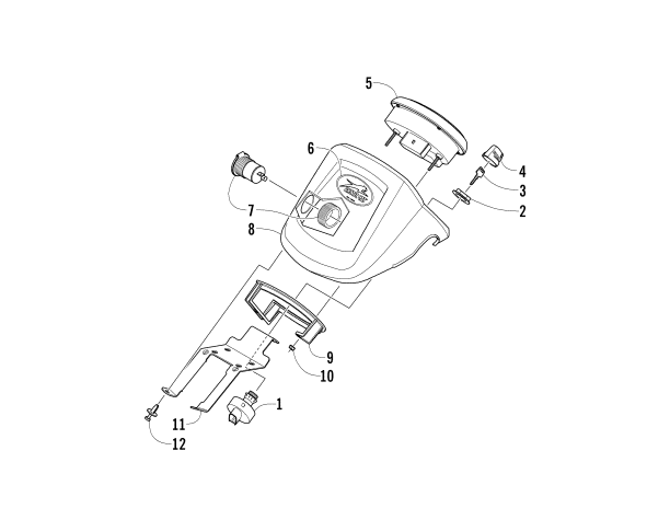 Parts Diagram for Arctic Cat 2013 550 LIMITED ATV INSTRUMENT POD ASSEMBLY