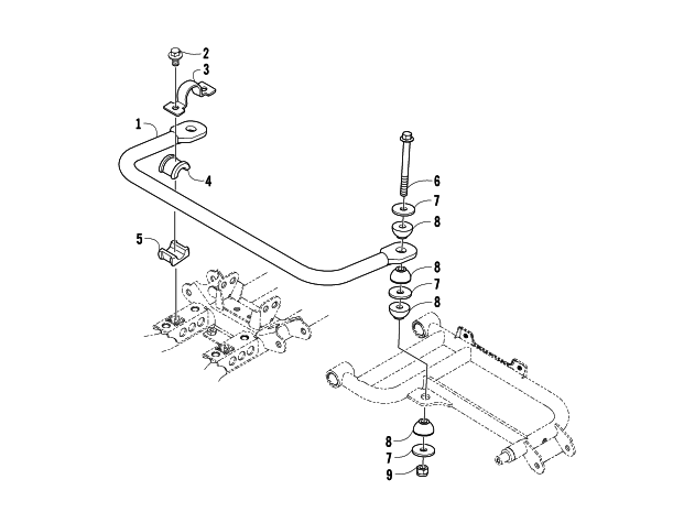 Parts Diagram for Arctic Cat 2013 550 LIMITED ATV SWAY BAR ASSEMBLY