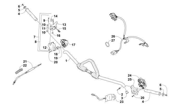 Parts Diagram for Arctic Cat 2014 XF 9000 HIGH COUNTRY SNOWMOBILE HANDLEBAR AND CONTROLS