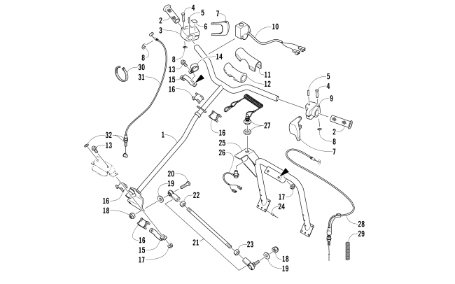 Parts Diagram for Arctic Cat 2014 ZR 120 SNOWMOBILE STEERING POST AND TIE ROD ASSEMBLY