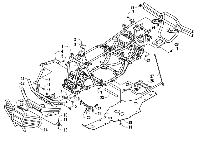Parts Diagram for Arctic Cat 2013 550 LIMITED ATV FRAME AND RELATED PARTS