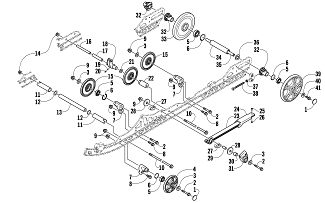 Parts Diagram for Arctic Cat 2013 TZ1 SNOWMOBILE IDLER WHEEL ASSEMBLY