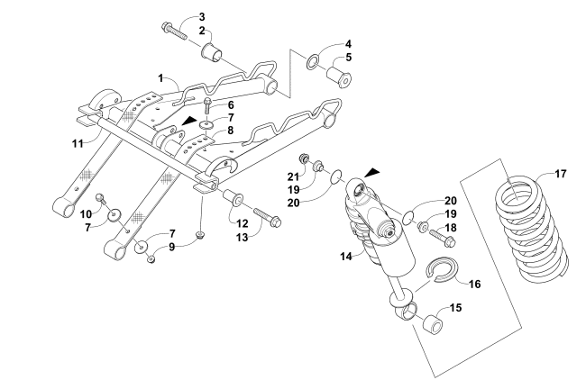 Parts Diagram for Arctic Cat 2014 ZR 8000 SNO PRO RR NORWAY EDITION SNOWMOBILE REAR SUSPENSION FRONT ARM ASSEMBLY
