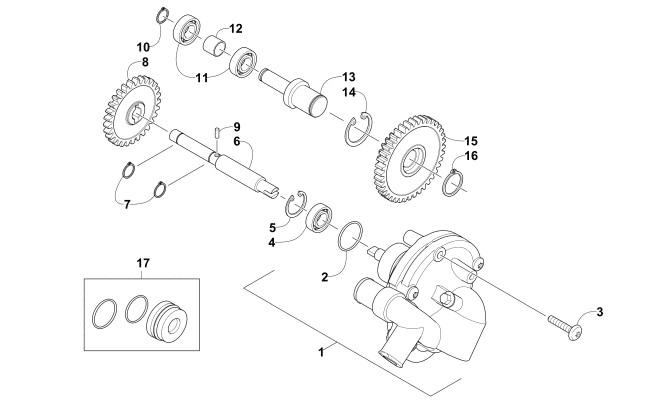 Parts Diagram for Arctic Cat 2014 WILD ATV WATER PUMP ASSEMBLY