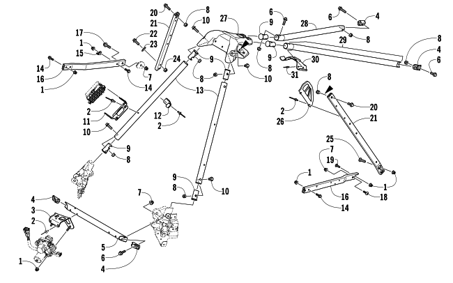 Parts Diagram for Arctic Cat 2013 M 800 SNO PRO LTD ES 153 SNOWMOBILE STEERING SUPPORT ASSEMBLY