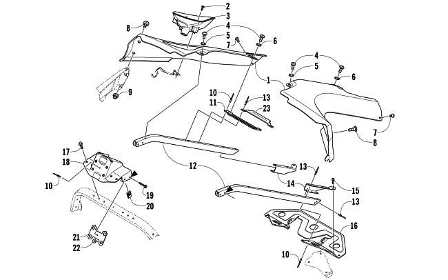 Parts Diagram for Arctic Cat 2013 F5 SNOWMOBILE SEAT SUPPORT ASSEMBLY