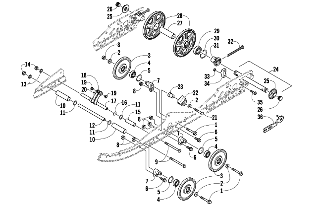Parts Diagram for Arctic Cat 2013 F 800 SNO PRO RR K SNOWMOBILE IDLER WHEEL ASSEMBLY