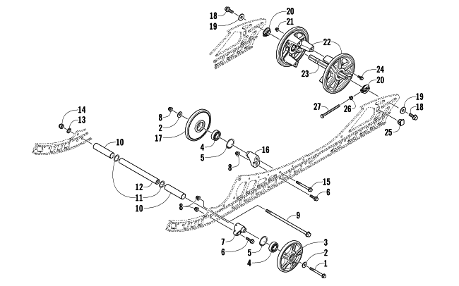 Parts Diagram for Arctic Cat 2012 M 800 SNO PRO 162 SNOWMOBILE IDLER WHEEL ASSEMBLY