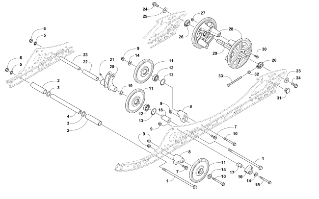 Parts Diagram for Arctic Cat 2014 XF 9000 137 LXR SNOWMOBILE IDLER WHEEL ASSEMBLY