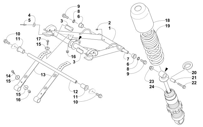 Parts Diagram for Arctic Cat 2014 XF 7000 137 LXR SNOWMOBILE REAR SUSPENSION FRONT ARM ASSEMBLY