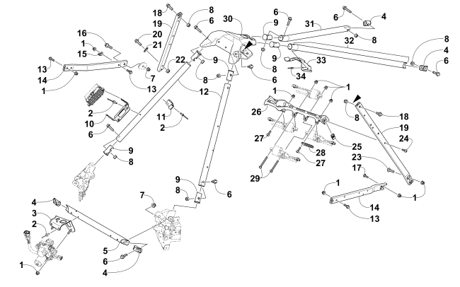 Parts Diagram for Arctic Cat 2015 XF 8000 CROSS-COUNTRY LTD 141 SNOWMOBILE STEERING SUPPORT ASSEMBLY