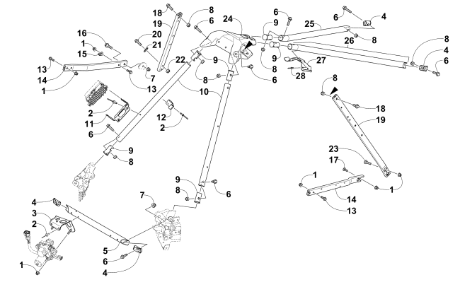 Parts Diagram for Arctic Cat 2015 XF 8000 HIGH COUNTRY LTD 141 SNOWMOBILE STEERING SUPPORT ASSEMBLY
