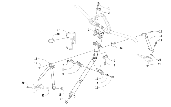 Parts Diagram for Arctic Cat 2016 M 7000 LTD 162 SNOWMOBILE STEERING POST ASSEMBLY