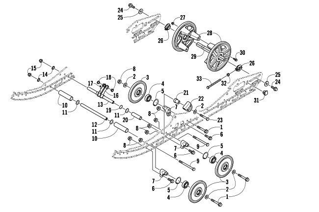 Parts Diagram for Arctic Cat 2014 ZR 8000 SNO PRO RR SNOWMOBILE IDLER WHEEL ASSEMBLY