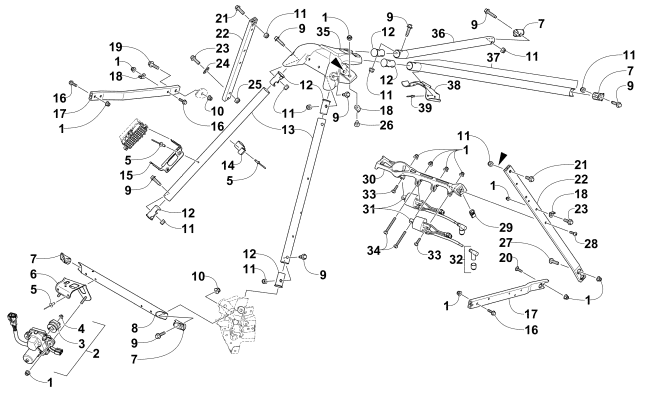 Parts Diagram for Arctic Cat 2014 ZR 6000 SNO PRO RR SNOWMOBILE STEERING SUPPORT ASSEMBLY