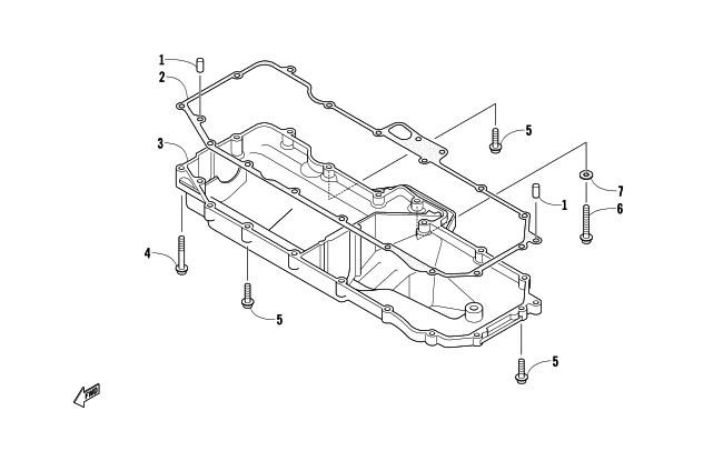 Parts Diagram for Arctic Cat 2014 XF 7000 141 SNO PRO CROSS-COUNTRY SNOWMOBILE OIL PAN ASSEMBLY
