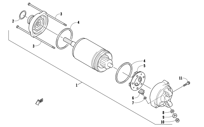 Parts Diagram for Arctic Cat 2016 XF 7000 HIGH COUNTRY 141 SNOWMOBILE STARTER MOTOR ASSEMBLY
