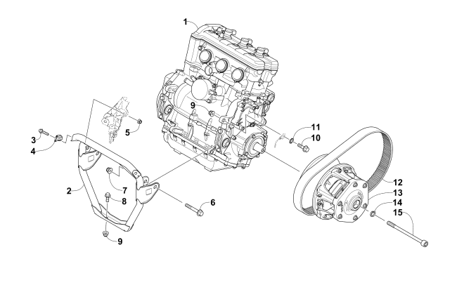 Parts Diagram for Arctic Cat 2015 XF 7000 CROSS-TOUR 141 SNOWMOBILE ENGINE AND RELATED PARTS