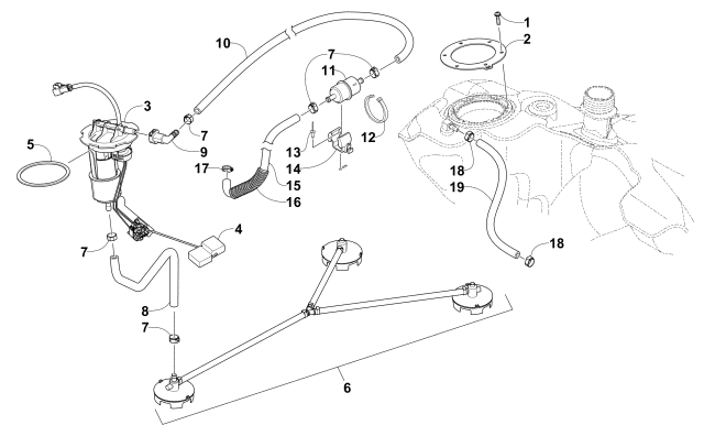 Parts Diagram for Arctic Cat 2014 XF 9000 HIGH COUNTRY SNOWMOBILE FUEL PUMP ASSEMBLY