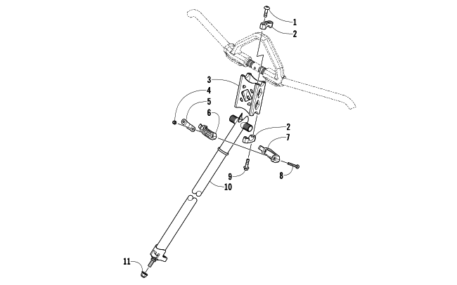 Parts Diagram for Arctic Cat 2014 XF 7000 141 CROSS-TOUR SNOWMOBILE STEERING POST ASSEMBLY