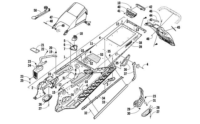 Parts Diagram for Arctic Cat 2014 XF 7000 141 CROSS-TOUR SNOWMOBILE TUNNEL AND SNOWFLAP ASSEMBLY