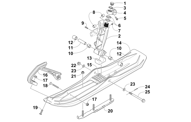 Parts Diagram for Arctic Cat 2014 BEARCAT 570 XT SNOWMOBILE SKI AND SPINDLE ASSEMBLY