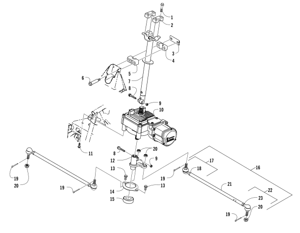 Parts Diagram for Arctic Cat 2014 700 MUD PRO LTD ATV STEERING ASSEMBLY