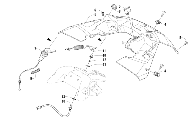 Parts Diagram for Arctic Cat 2015 ZR 6000 R SX SNOWMOBILE CONSOLE AND SWITCH ASSEMBLY