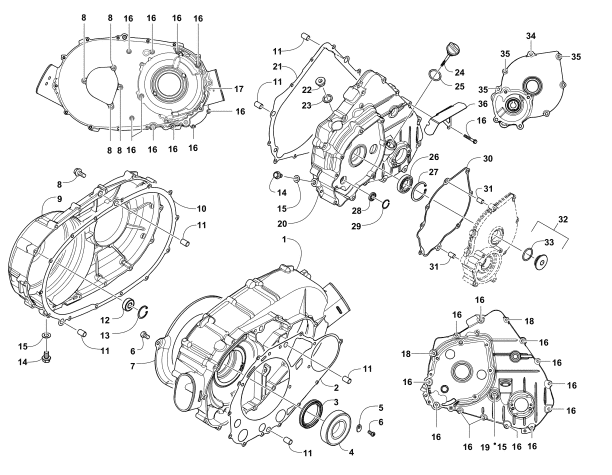Parts Diagram for Arctic Cat 2014 PROWLER 500 HDX XT ATV CLUTCH/DRIVE BELT/MAGNETO COVER ASSEMBLY