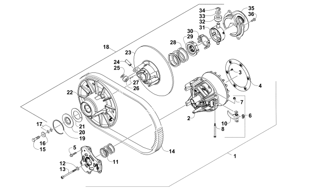 Parts Diagram for Arctic Cat 2013 WILDCAT 1000 LATE BUILD ATV CLUTCH ASSEMBLY