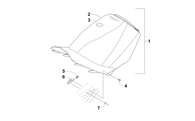 Parts Diagram for Arctic Cat 2015 M 8000 HCR 153 SNOWMOBILE SEAT ASSEMBLY