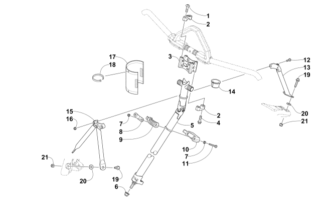 Parts Diagram for Arctic Cat 2015 XF 7000 HIGH COUNTRY 141 SNO PRO SNOWMOBILE STEERING POST ASSEMBLY