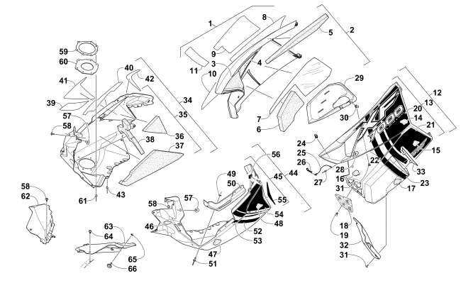 Parts Diagram for Arctic Cat 2015 XF 7000 SNO PRO LTD 137 SNOWMOBILE SKID PLATE AND SIDE PANEL ASSEMBLY
