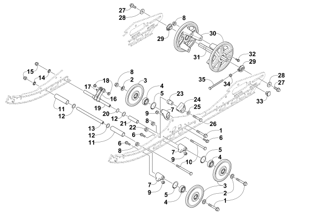 Parts Diagram for Arctic Cat 2015 ZR 6000 SNO PRO RR SNOWMOBILE IDLER WHEEL ASSEMBLY