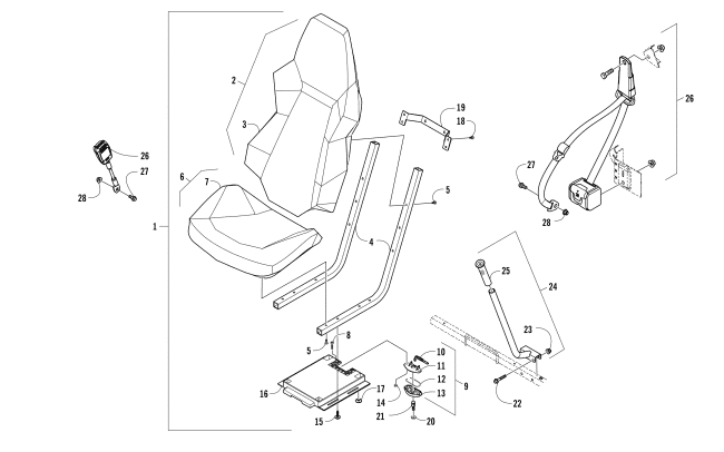 Parts Diagram for Arctic Cat 2014 WILDCAT TRAIL LIME ATV SEAT ASSEMBLY