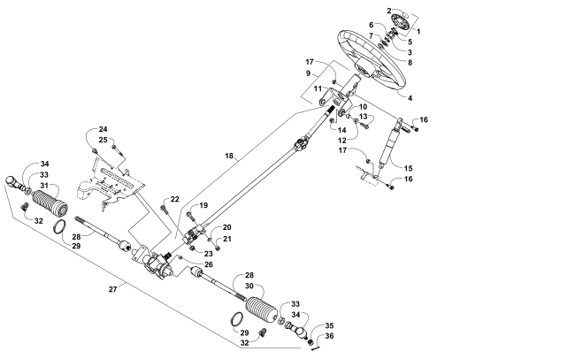 Parts Diagram for Arctic Cat 2014 WILDCAT TRAIL LIME ATV STEERING ASSEMBLY