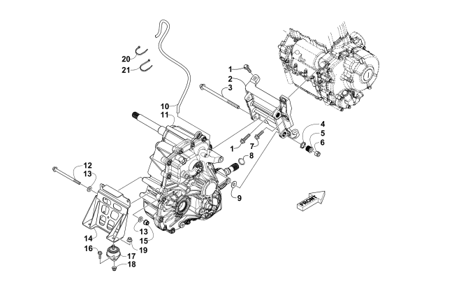 Parts Diagram for Arctic Cat 2015 WILDCAT SPORT LIMITED ATV REAR DRIVE SYSTEM ASSEMBLY