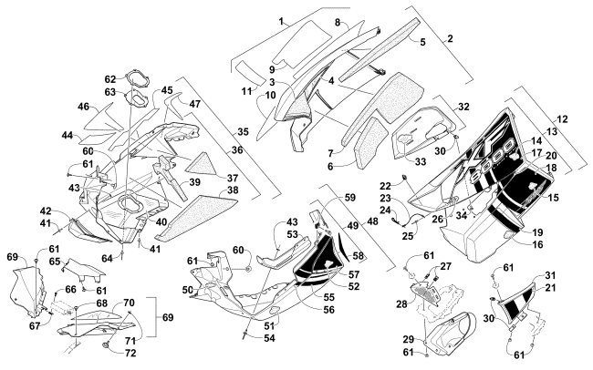 Parts Diagram for Arctic Cat 2015 XF 8000 SNO PRO LTD 137 SNOWMOBILE SKID PLATE AND SIDE PANEL ASSEMBLY
