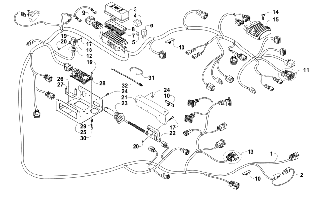 Parts Diagram for Arctic Cat 2015 WILDCAT SPORT LIMITED ATV WIRING HARNESS ASSEMBLY