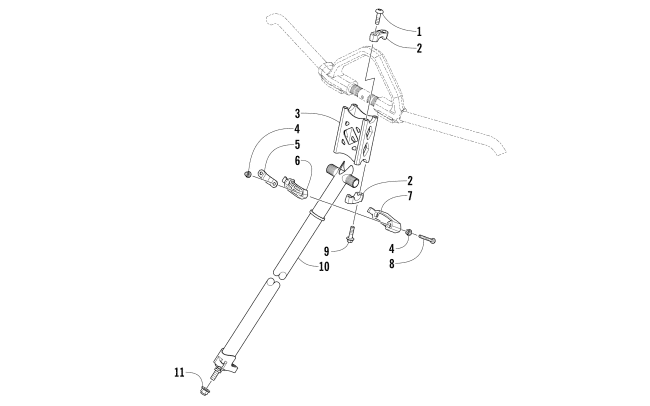 Parts Diagram for Arctic Cat 2015 XF 7000 CROSS-TOUR 141 SNOWMOBILE STEERING POST ASSEMBLY