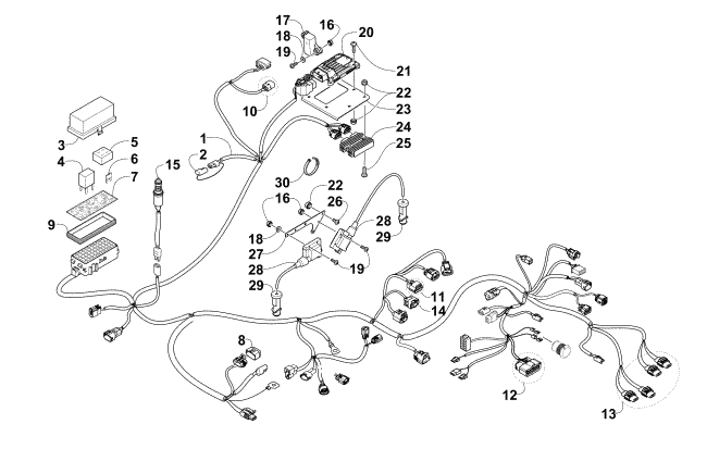 Parts Diagram for Arctic Cat 2015 TRV 1000 XT ATV WIRING HARNESS ASSEMBLY