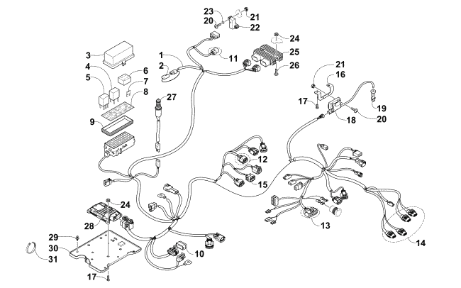 Parts Diagram for Arctic Cat 2015 TRV 550 LTD ATV WIRING HARNESS ASSEMBLY
