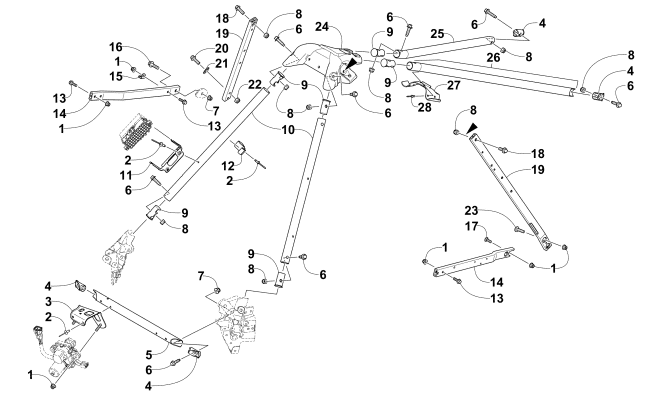 Parts Diagram for Arctic Cat 2015 M 8000 SNO PRO LTD ES 153 SNOWMOBILE STEERING SUPPORT ASSEMBLY