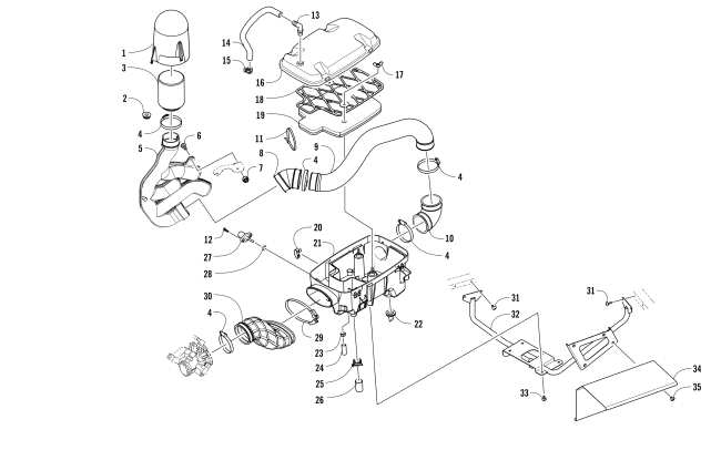 Parts Diagram for Arctic Cat 2015 PROWLER 700 HDX XT ATV AIR INTAKE ASSEMBLY