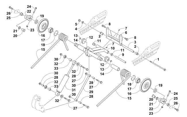Parts Diagram for Arctic Cat 2016 LYNX 2000 SNOWMOBILE REAR SUSPENSION REAR ARM ASSEMBLY