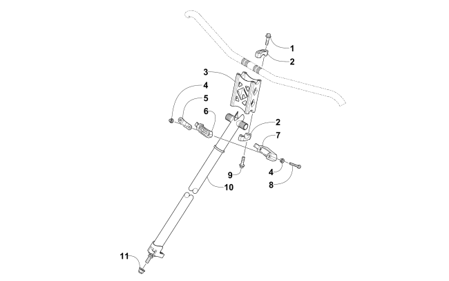 Parts Diagram for Arctic Cat 2016 PANTERA 7000 LTD SNOWMOBILE STEERING POST ASSEMBLY