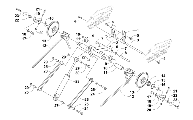 Parts Diagram for Arctic Cat 2016 XF 7000 CROSSTOUR SNOWMOBILE REAR SUSPENSION REAR ARM ASSEMBLY