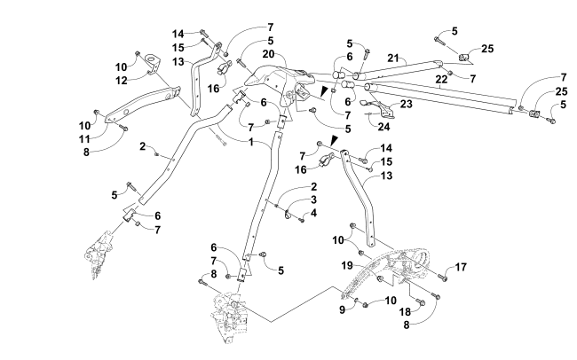 Parts Diagram for Arctic Cat 2015 PANTERA 7000 LTD SNOWMOBILE STEERING SUPPORT ASSEMBLY